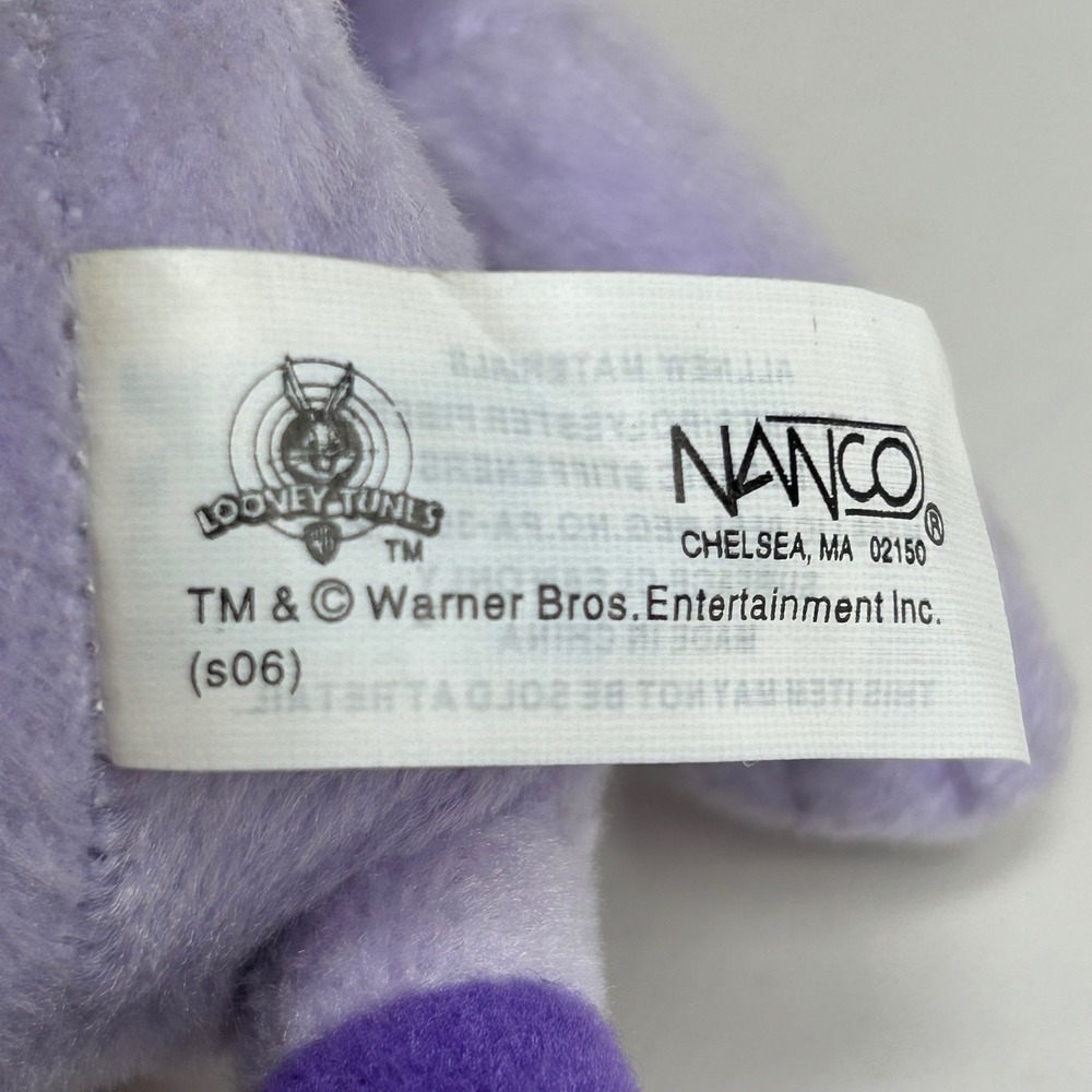 Nanco Looney Tunes Tweety Bird Purple Plush Bow Tie Stuffed Animal 12" WB s06 - Picture 9 of 10